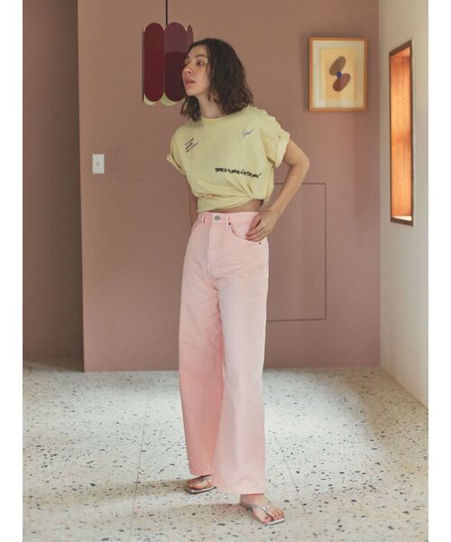 Ungrid(アングリッド)の「ミックスロゴデザインTee(Tシャツ/カットソー・レディース・イエロー/オフホワイト/チャコールグレー・FREE)」の8枚目の写真