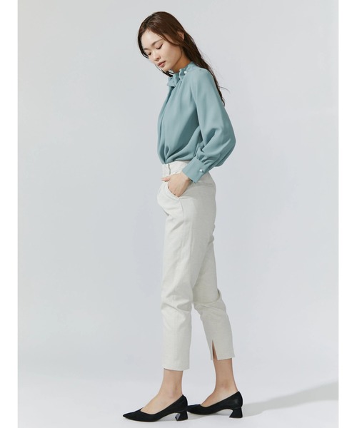 TONALジョーゼットパールハイネックブラウス白38 TONAL（トーナル）の「ジョーゼットパールハイネックブラウス（シャツ