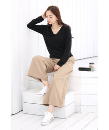 AZUL by moussy | ウォッシャブルソフトタッチV/NニットPO(ニット/セーター)