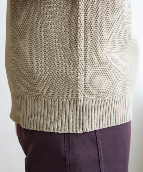 ikka（イッカ）の「【洗濯機で洗える】GOKU楽ニット鹿の子ベスト（ベスト・メンズ・ブラック/ベージュ/ブラウン/グリーン・M/L/XL/S）」の15枚目の写真