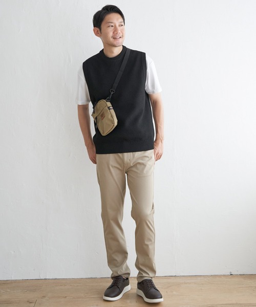 ikka（イッカ）の「【洗濯機で洗える】GOKU楽ニット鹿の子ベスト（ベスト・メンズ・ブラック/ベージュ/ブラウン/グリーン・M/L/XL/S）」の20枚目の写真