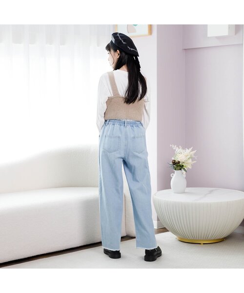 algy（アルジー）の「ニットビスチェ&ロンTセット（ニット/セーター・キッズ・チャコール/ベージュ/ブルー・SMALL/MEDIUM/X-SMALL/XX-SMALL）」の5枚目の写真