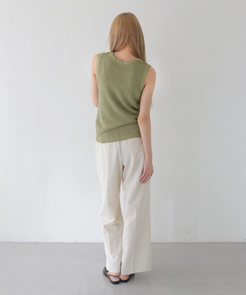 ニット セーター 「CLEIO」地柄編みタンクトップ レディース CLEIO（クレイオ）の「【CLEIO】地柄編みタンクトップ（ニット