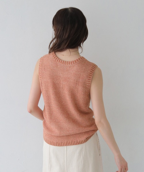ニット セーター 「CLEIO」地柄編みタンクトップ レディース CLEIO（クレイオ）の「【CLEIO】地柄編みタンクトップ（ニット