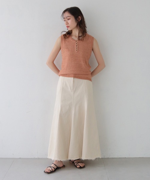 ニット セーター 「CLEIO」地柄編みタンクトップ レディース CLEIO（クレイオ）の「【CLEIO】地柄編みタンクトップ（ニット
