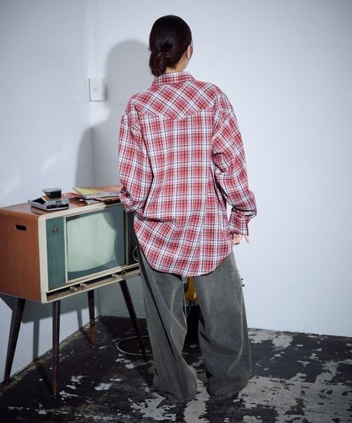 PBLIM（ページボーイリム）の「PBLIM/ウエスタンチェックシャツ（シャツ/ブラウス・レディース・ブルー/レッド・FREE）」の14枚目の写真