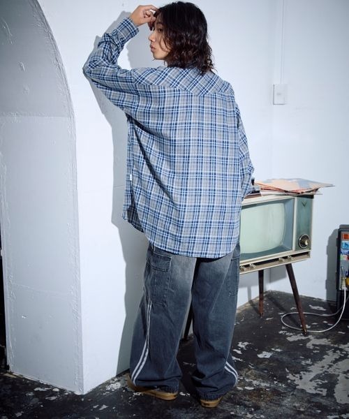 PBLIM（ページボーイリム）の「PBLIM/ウエスタンチェックシャツ（シャツ/ブラウス・レディース・ブルー/レッド・FREE）」の21枚目の写真