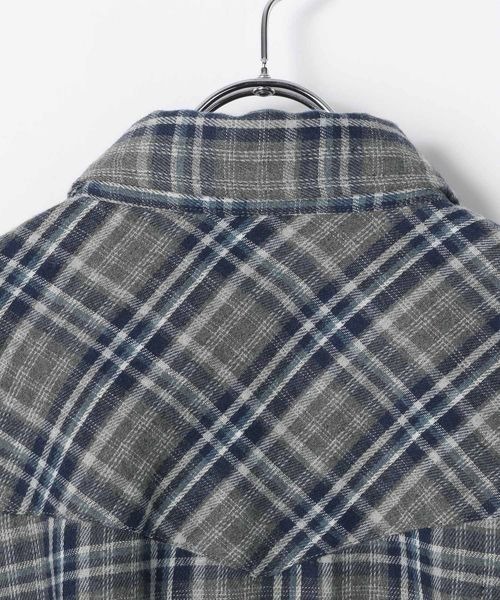 PBLIM（ページボーイリム）の「PBLIM/ウエスタンチェックシャツ（シャツ/ブラウス・レディース・ブルー/レッド・FREE）」の9枚目の写真