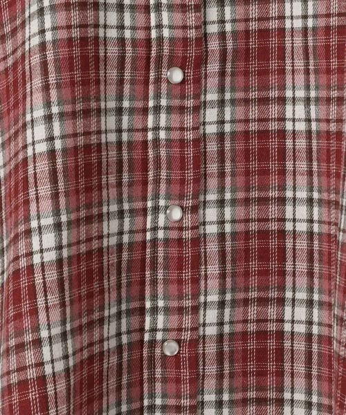 PBLIM（ページボーイリム）の「PBLIM/ウエスタンチェックシャツ（シャツ/ブラウス・レディース・ブルー/レッド・FREE）」の12枚目の写真