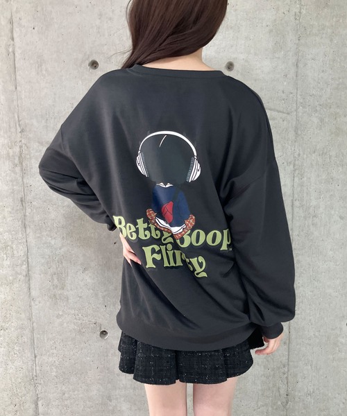 GLAMOROUS JANE(グラマラスジェーン)の「BETTY BOOPプリントプルオーバー(スウェット・レディース・ブラック/チャコールグレー/杢グレー・FREE)」の19枚目の写真
