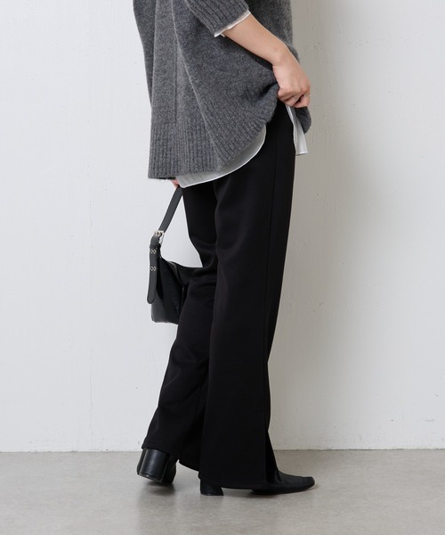 COLLAGE GALLARDAGALANTE（コラージュガリャルダガランテ）の「イージーセミフレアパンツ（その他パンツ・レディース・ブラック・FREE）」の4枚目の写真