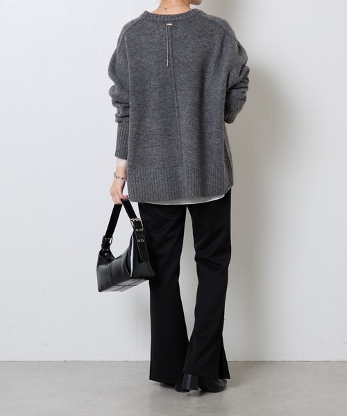 COLLAGE GALLARDAGALANTE（コラージュガリャルダガランテ）の「イージーセミフレアパンツ（その他パンツ・レディース・ブラック・FREE）」の8枚目の写真