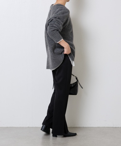 COLLAGE GALLARDAGALANTE（コラージュガリャルダガランテ）の「イージーセミフレアパンツ（その他パンツ・レディース・ブラック・FREE）」の9枚目の写真