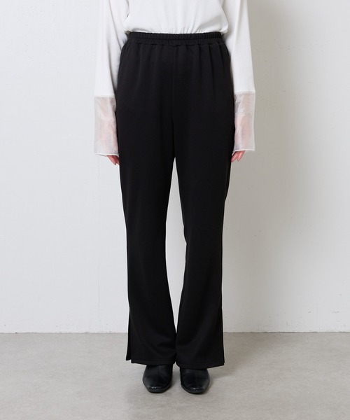 COLLAGE GALLARDAGALANTE（コラージュガリャルダガランテ）の「イージーセミフレアパンツ（その他パンツ・レディース・ブラック・FREE）」の11枚目の写真