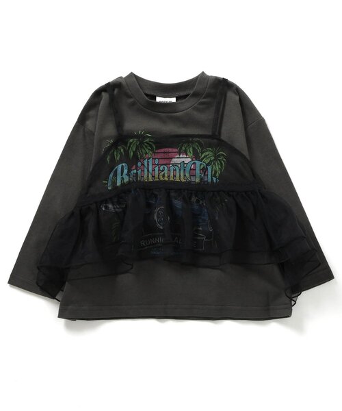 セール】マルチWAYチュール付ロンT（Tシャツ/カットソー