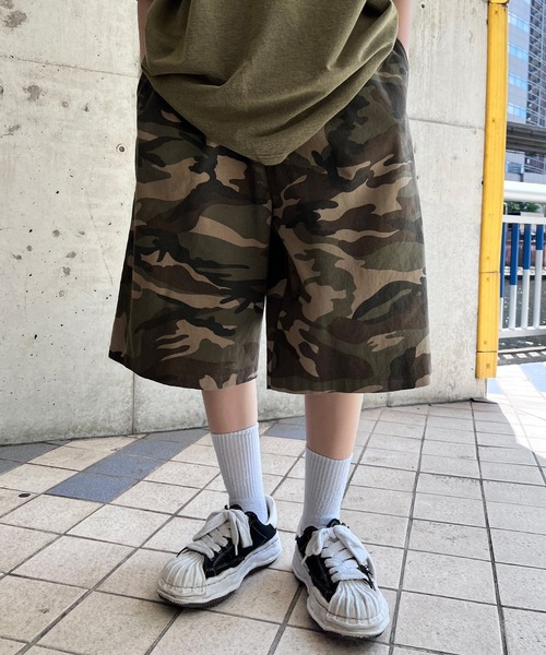 Figments（フィグメンツ）の「カモフラージュハーフパンツ（その他パンツ・レディース・グリーン/ブラック・FREE）」の2枚目の写真