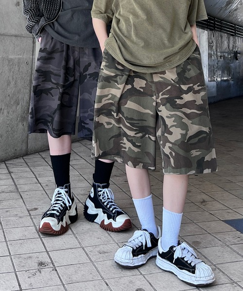 Figments（フィグメンツ）の「カモフラージュハーフパンツ（その他パンツ・レディース・グリーン/ブラック・FREE）」の12枚目の写真