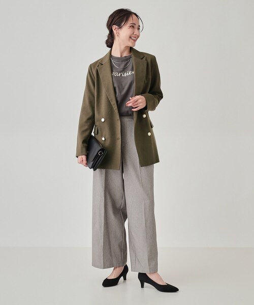 DRESKIP（ドレスキップ）の「◆マニッシュコーデに 金ボタン テーラージャケット（テーラードジャケット・レディース・ネイビー/カーキ・02/03/04）」の6枚目の写真
