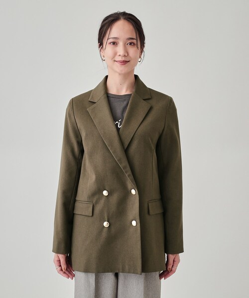 DRESKIP（ドレスキップ）の「◆マニッシュコーデに 金ボタン テーラージャケット（テーラードジャケット・レディース・ネイビー/カーキ・02/03/04）」の13枚目の写真