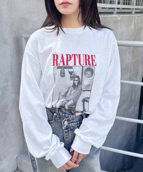 INGNI(イング)の「転写プリントロゴロングTシャツ(Tシャツ/カットソー・レディース・ベージュ系2/グレー系9/ホワイト×レッド/グレー系5・M)」の20枚目の写真