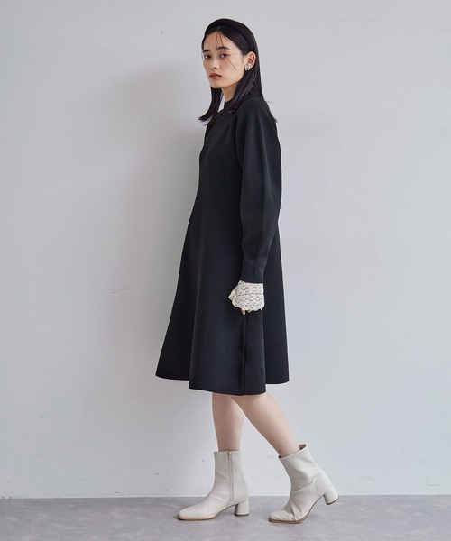 VIS（ビス）の「【美smart】フレアニットワンピース【着丈が選べる/洗える】（ワンピース・レディース・ブラック/ベージュ系その他・FREE/FT）」の13枚目の写真