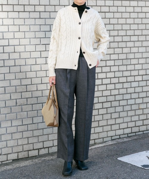 FORK&SPOON（フォークアンドスプーン）の「FORK&SPOON　タートルネックカットソー（Tシャツ/カットソー・レディース・オフホワイト/ブラック・1）」の11枚目の写真