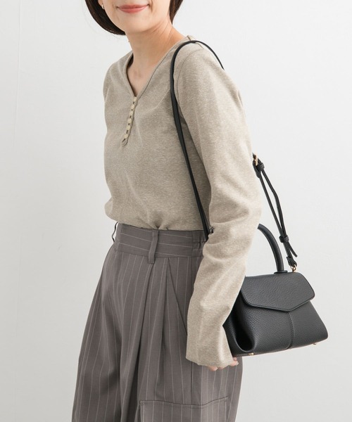 URBAN RESEARCH DOORS(アーバンリサーチドアーズ)の「ヘンリーネックプルオーバー(Tシャツ/カットソー・レディース・ブラウン系その他/ベージュ系その他・MEDIUM)」の13枚目の写真
