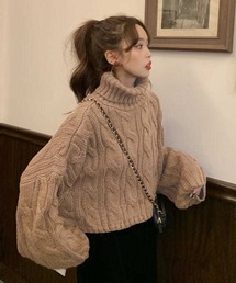 タートルケーブルニット