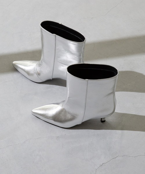 セール】ワイドシャフトシルエット ショートブーツ（ブーツ）｜menue