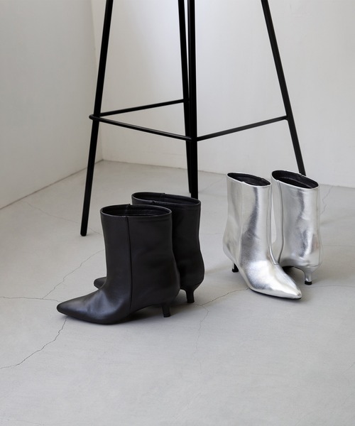 ワイドシャフトシルエット ショートブーツ（ブーツ）｜menue（メヌエ