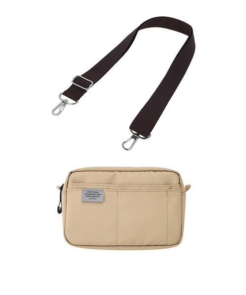 Inner Carrying(インナーキャリング)の「インナーキャリング 撥水(はっすい)S 2点セット(インナーキャリング ショルダーストラップ ライト)(ショルダーバッグ・レディース・ダークブルー/グレー/ブラック/ベージュ/ダークグリーン・FREE)」の1枚目の写真