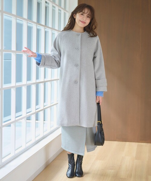 Feroux（フェルゥ）の「【洗える】バックルデザイン タイトスカート（スカート・レディース・ベージュ系2/ブラック系1/グレー系・2/1）」の5枚目の写真