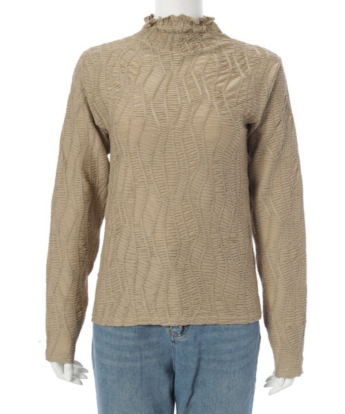 fifth（フィフス）の「ジャカードハイネックトップス（Tシャツ/カットソー・レディース・ブラック/ホワイト/ベージュ・M）」の21枚目の写真