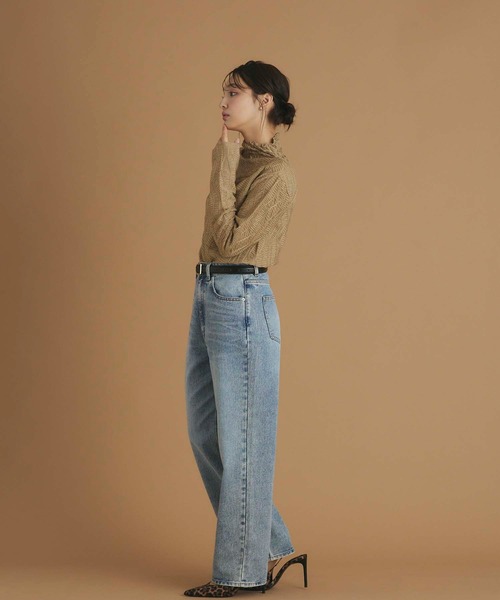 fifth（フィフス）の「ジャカードハイネックトップス（Tシャツ/カットソー・レディース・ブラック/ホワイト/ベージュ・M）」の17枚目の写真