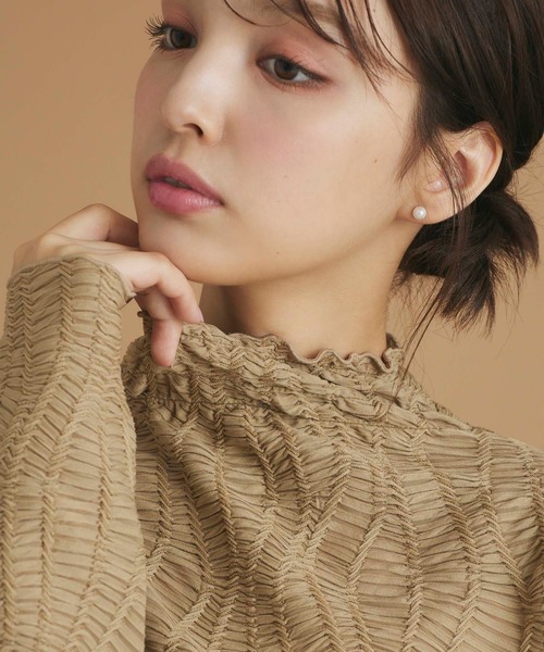 fifth（フィフス）の「ジャカードハイネックトップス（Tシャツ/カットソー・レディース・ブラック/ホワイト/ベージュ・M）」の15枚目の写真