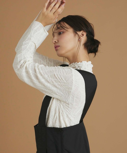 fifth（フィフス）の「ジャカードハイネックトップス（Tシャツ/カットソー・レディース・ブラック/ホワイト/ベージュ・M）」の7枚目の写真