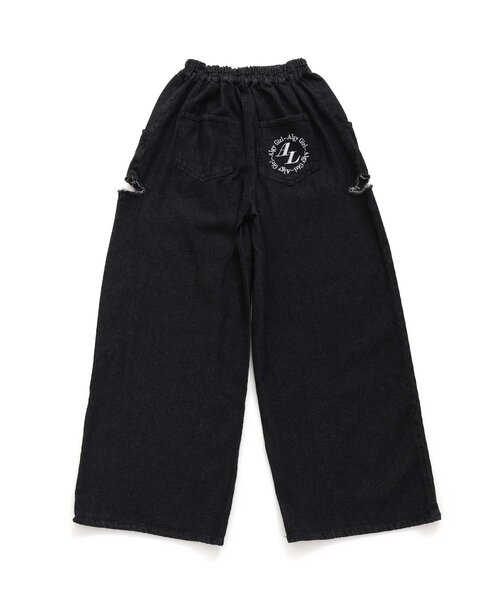 algy（アルジー）の「タックデニムワイドパンツ（デニムパンツ・キッズ・ブルー/サックスブルー/ブラック・MEDIUM/X-SMALL/XX-SMALL/SMALL）」の10枚目の写真