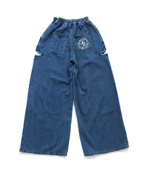 algy（アルジー）の「タックデニムワイドパンツ（デニムパンツ・キッズ・ブルー/サックスブルー/ブラック・MEDIUM/X-SMALL/XX-SMALL/SMALL）」の15枚目の写真