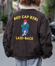 Red Cap Girl | 【a-r】〔Red Cap Girl/レッドキャップガール〕8Wコーデュロイ 襟ボア キルティングジャケット(ミリタリージャケット)