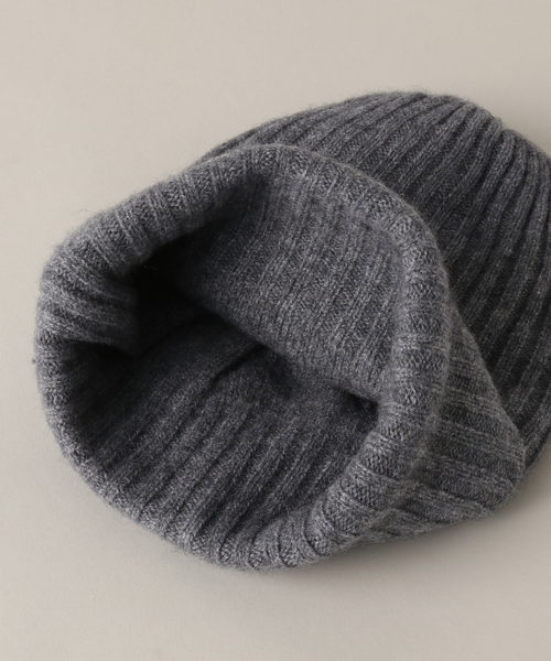 WILLIAM BRUNTON（ウィリアムブラントン）の「WILLIAM BRUNTON/ウィリアム ブラントン ニット帽（ニットキャップ/ビーニー・レディース・ベージュ/チャコールグレー・FREE）」の4枚目の写真