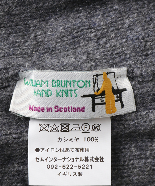 WILLIAM BRUNTON（ウィリアムブラントン）の「WILLIAM BRUNTON/ウィリアム ブラントン ニット帽（ニットキャップ/ビーニー・レディース・ベージュ/チャコールグレー・FREE）」の5枚目の写真