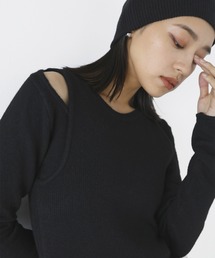 hellam（へラム）の「レイヤードカットトップス（ニット/セーター）」