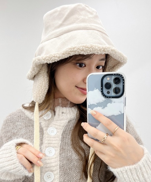 セール】スエード調 裏ボア 耳付き バケット ハット（ハット）｜Lace