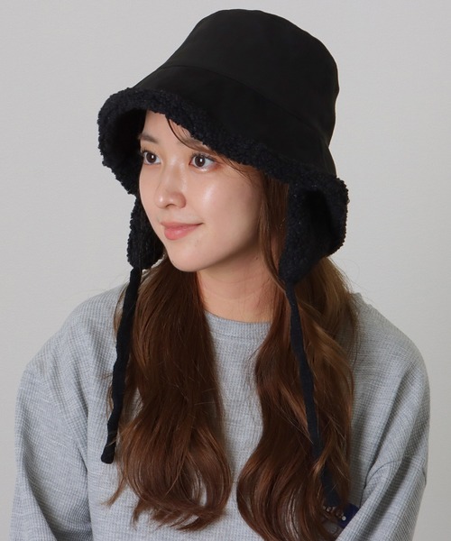 セール】スエード調 裏ボア 耳付き バケット ハット（ハット）｜Lace