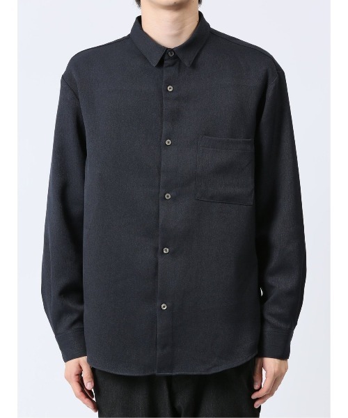 Ithe ウォッシャブルウールシャツ Black 2 Ithe ウォッシャブルウールシャツ Black 2