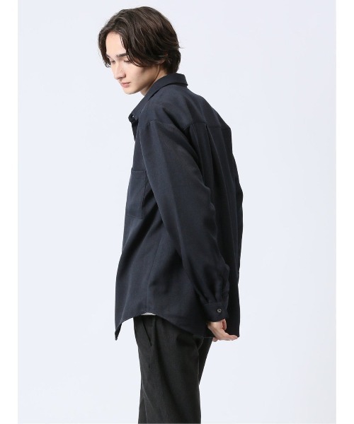 Ithe ウォッシャブルウールシャツ Black 2 Ithe ウォッシャブルウールシャツ Black 2
