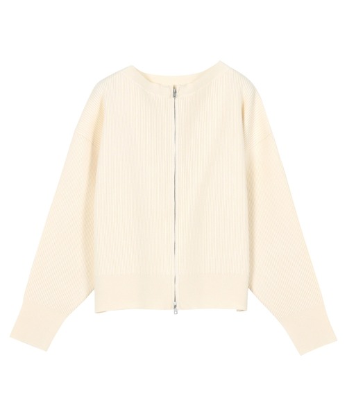 KOBE LETTUCE(コウベレタス)の「ダブルジップオフショルニットトップス(ニット/セーター・レディース・アイボリー/グレイッシュベージュ/ブラウン系/ブラック/レッド・M)」の17枚目の写真