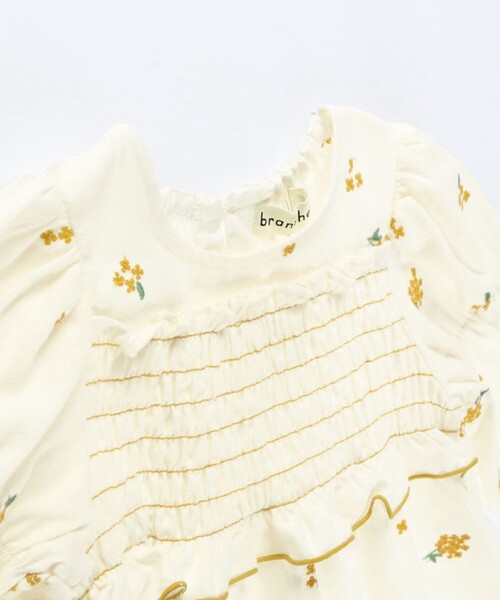 BRANSHES(ブランシェス)の「【おそろい】きんもくせい刺繍チュニック(シャツ/ブラウス・キッズ・アイボリー/ネイビー・90/100/110/80/120/150/130/140)」の5枚目の写真