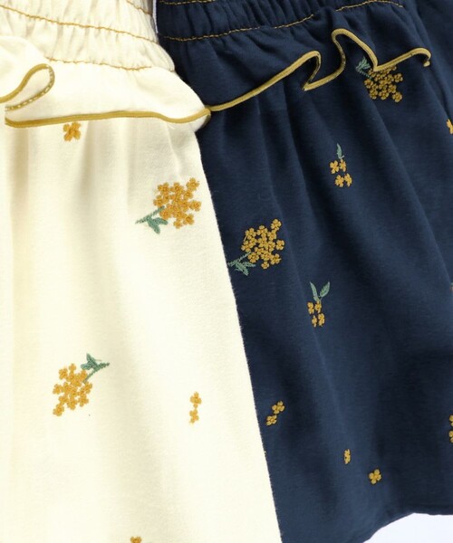 BRANSHES(ブランシェス)の「【おそろい】きんもくせい刺繍チュニック(シャツ/ブラウス・キッズ・アイボリー/ネイビー・90/100/110/80/120/150/130/140)」の8枚目の写真