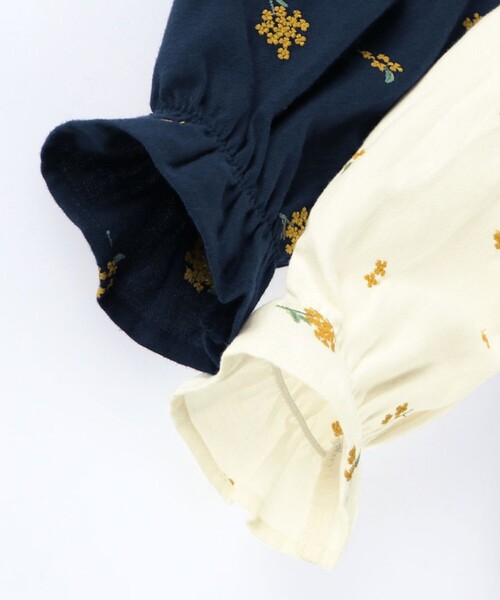 BRANSHES(ブランシェス)の「【おそろい】きんもくせい刺繍チュニック(シャツ/ブラウス・キッズ・アイボリー/ネイビー・90/100/110/80/120/150/130/140)」の9枚目の写真